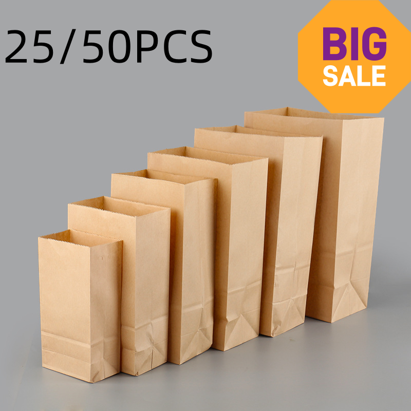 25/50pcs Brown Kraft Paper Bag - огляд і ціна Plant Parent Gifts