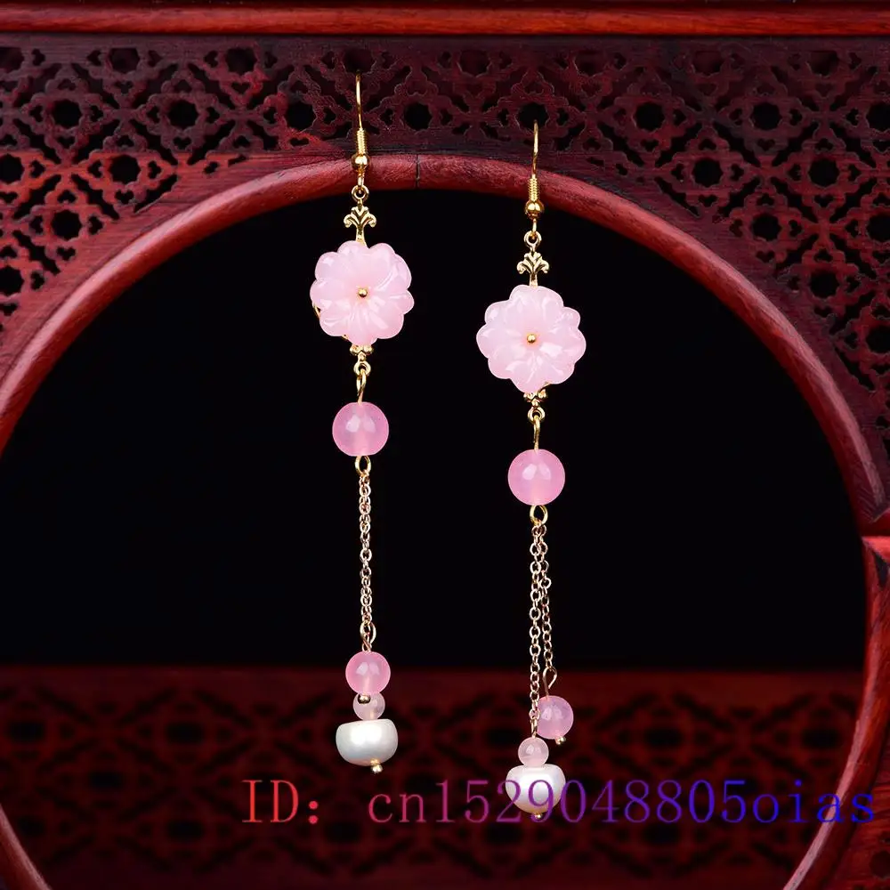 Pink Jade Flower Earrings Chal - огляд і ціна Plant Parent Gifts