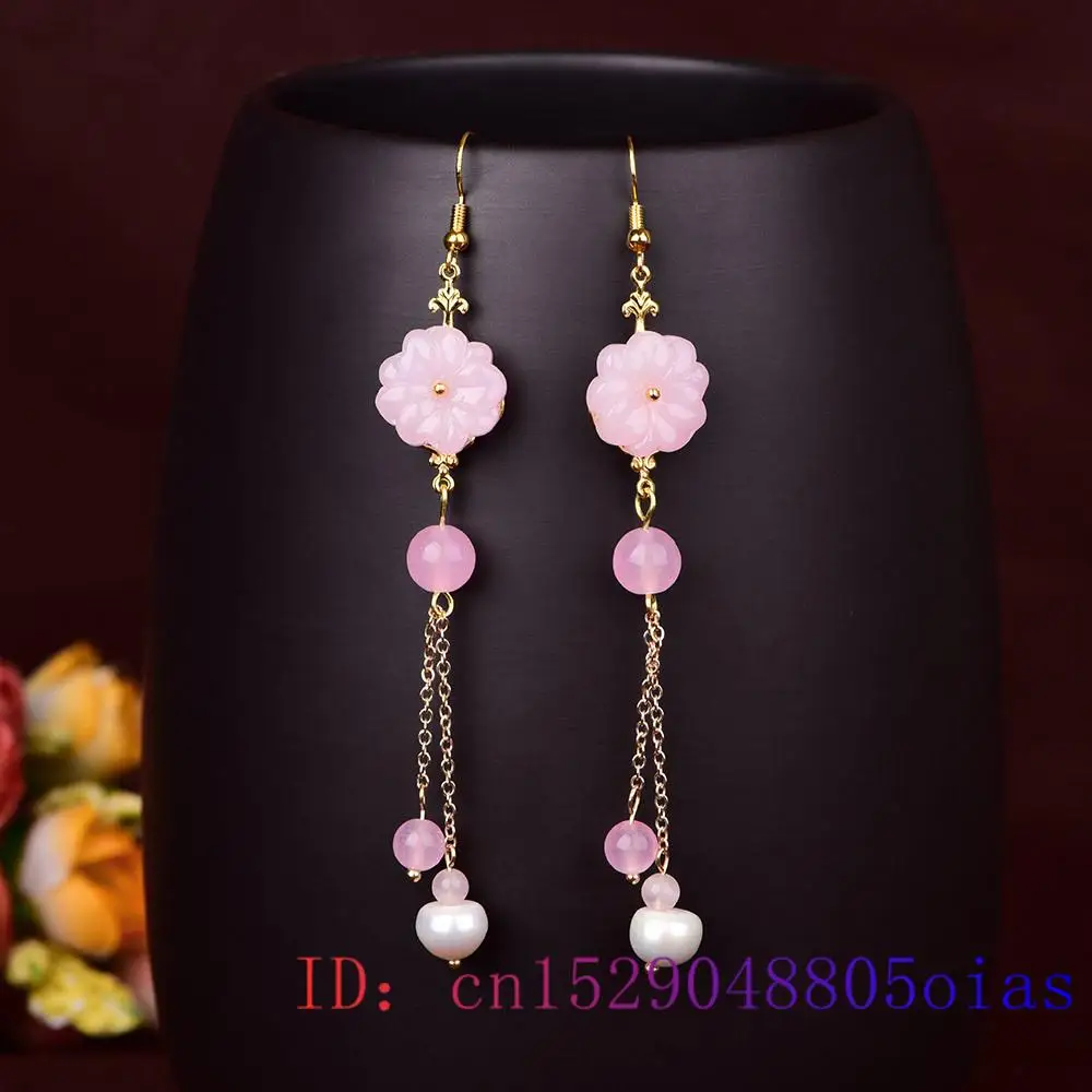 Pink Jade Flower Earrings Chal - огляд і ціна Plant Parent Gifts