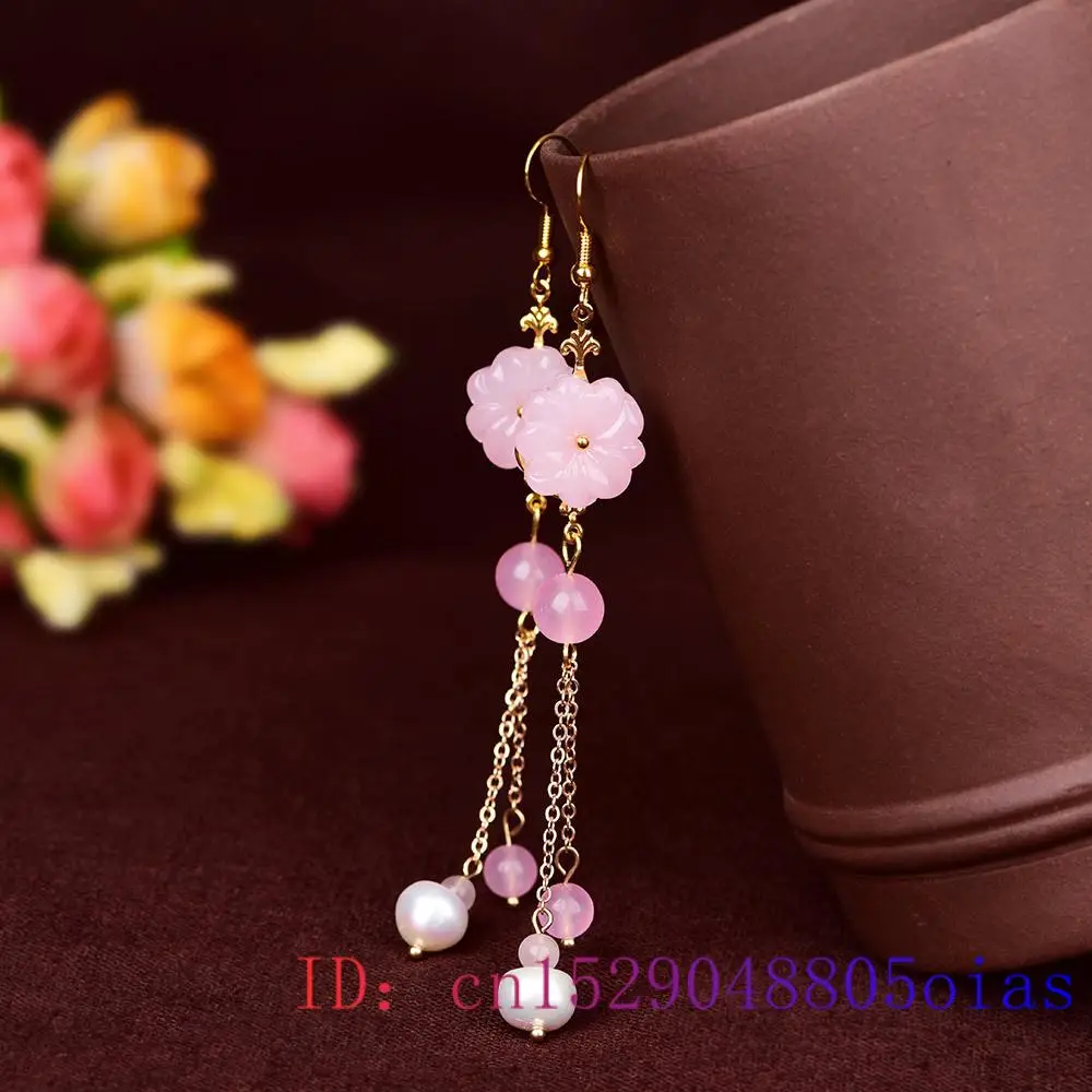 Pink Jade Flower Earrings Chal - огляд і ціна Plant Parent Gifts