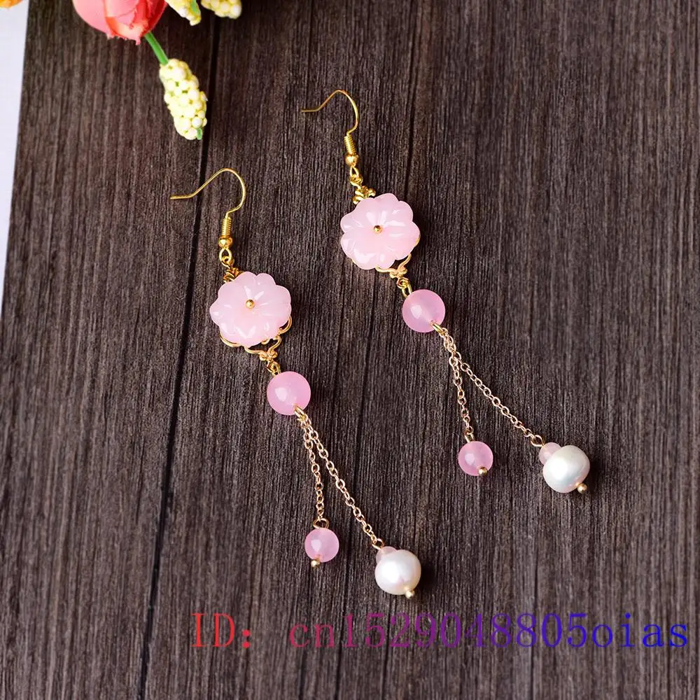 Pink Jade Flower Earrings Chal - огляд і ціна Plant Parent Gifts