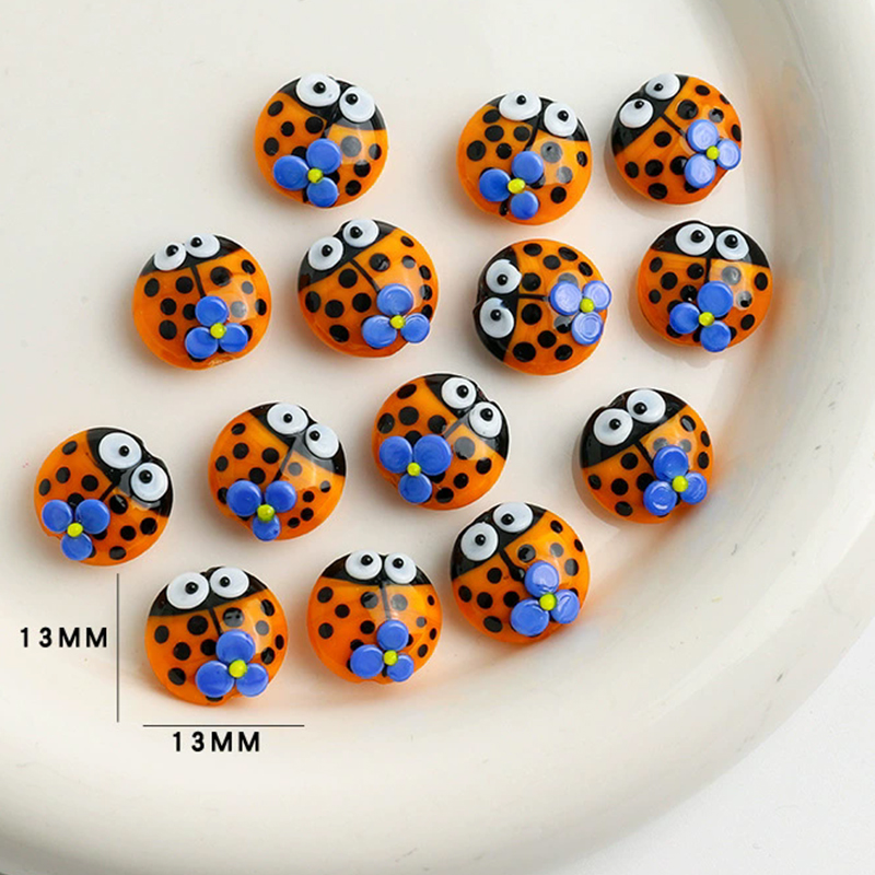 5pcs 13x13mm Cute Ladybug Glas - огляд і ціна Snake Plant Ceramic