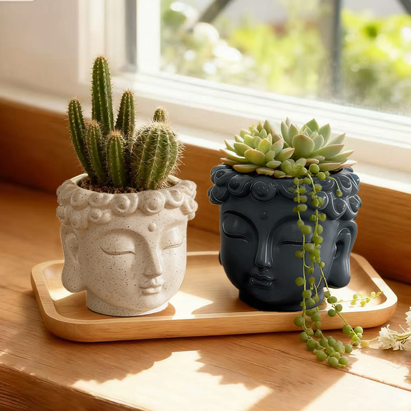 Zen Buddha Statue Resin Plante - огляд і ціна Snake Plant Ceramic