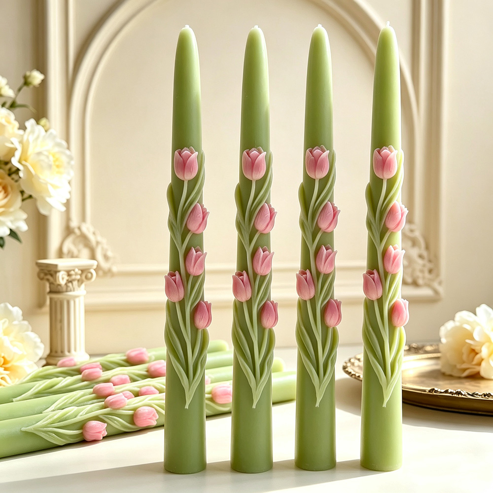 Long Pole Flower Taper Candle  - огляд і ціна Orchid Phalaenopsis