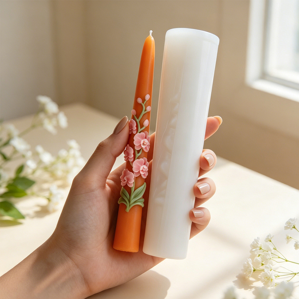 Long Pole Flower Taper Candle  - огляд і ціна Orchid Phalaenopsis