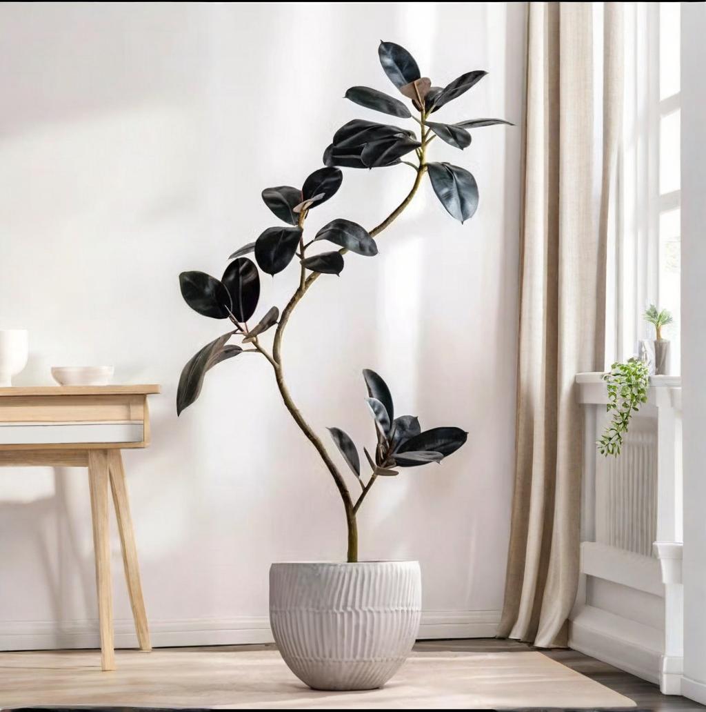 Artificial Plastic Potted Plan - огляд і ціна Rubber Plant Ficus